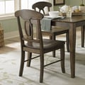 ETHAN HOME Barnet Walnut Napoleon Casual Side Chair (Set of 2)