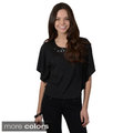 Journee Collection Women's Sequined Kaftan Sleeve Top