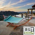 Cypress Wood Arc Ocean Breeze Stripe Hammock Bed