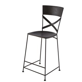 X-Back Zinc Counter Stool