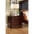 Monti Brown Cherry 3-drawer Night Stand