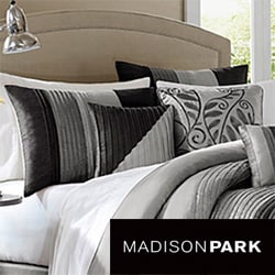 Low Price Madison Park Infinity Black/Grey 6-piece Duvet Cover Set