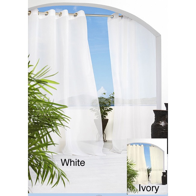 Escape Grommet Top 84 inch Indoor/Outdoor Voile Curtain Panel Pair