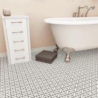 Best Shopping SomerTile Castle White Porcelain Mosaic Tile (Pack of 10)