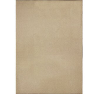 Hand-tufted Printed Solid Beige Rug