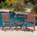 Christopher Knight Home Tahitian Deluxe Eucalyptus Wood Outdoor 3-piece Dining Set