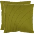 Floral 18-inch Green Decorative Pillows (Set of 2)