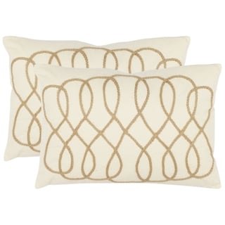 Frieze 13-inch x 19-inch White Decorative Pillows (Set of 2)