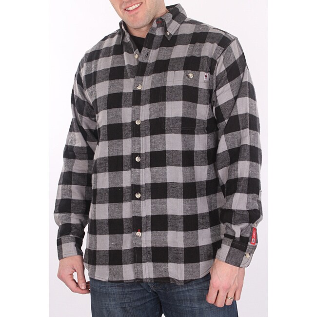 Farmall IH Men's Black Plaid Flannel Shirt 14204604