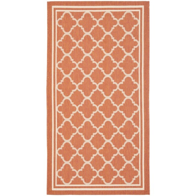 Safavieh Poolside Terracotta/ Bone Indoor Outdoor Rug (2'7 x 5') Overstock™ Shopping Great