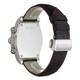 Milleret Men's 'XXL' Stainless Steel Black Red Stitching Leather Watch