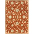 Alliyah Handmade Rusty Orange New Zealand Blend Wool Rug (10' x 14')