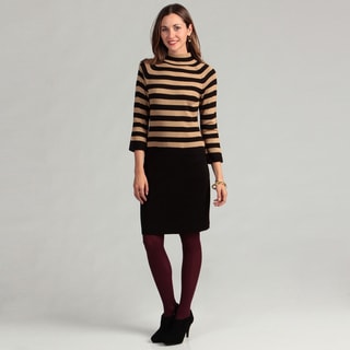 Calvin Klein Women's Striped Sweater Dress
