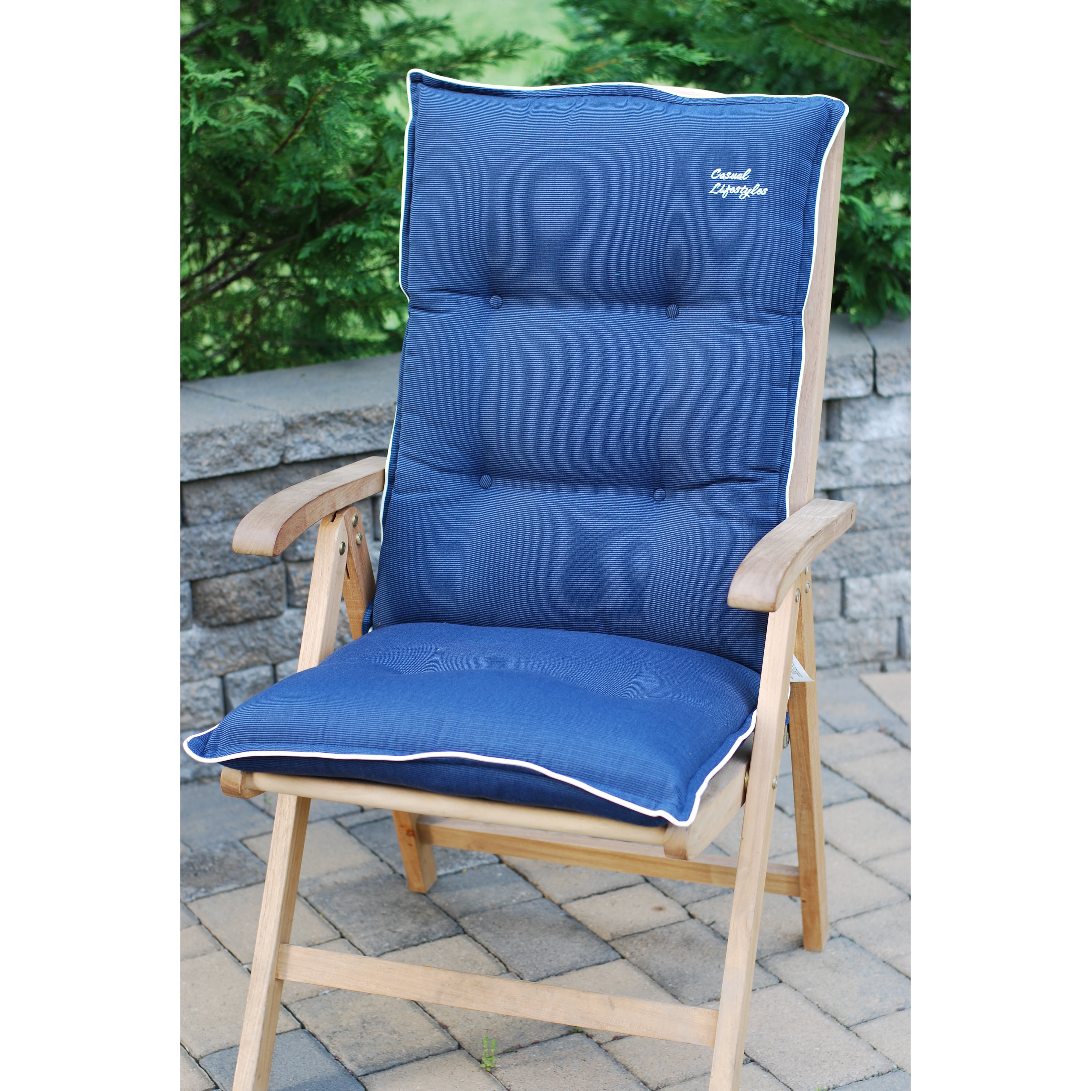 High Back/ Recliner Patio Chair Cushions (Set of 2) - Overstock