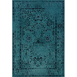 ###  Teal/ Grey Area Rug (7'10 x 10'10)