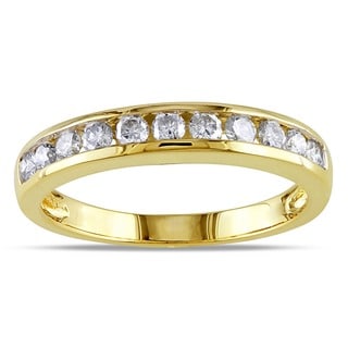 Miadora 14k Gold 1/2ct TDW IGL Certified Diamond Semi-eternity Ring (G-H, SI1-SI2)