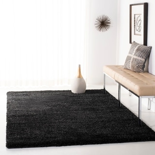 Special Offers Cozy Solid Black Shag Rug (11' x 15')