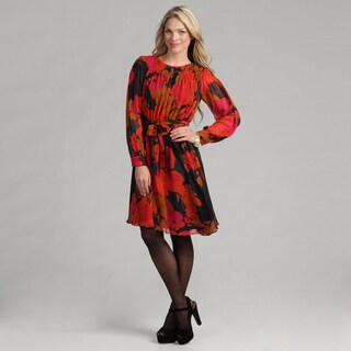 Calvin Klein Women's Floral Printed Chiffon Dress