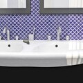 SomerTile 10.75x11.25 Morocco 1.5-in Mini Cobalt Porcelain Mosaic Tile (Pack of 10)
