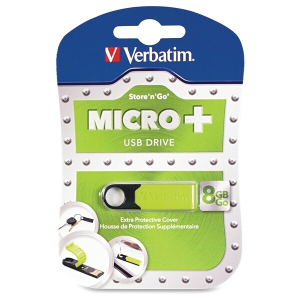 Verbatim 8GB Micro Plus USB Flash Drive - Eucalyptus Green