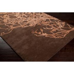 Candice Olson Hand-tufted Brown Cane Contemporary BoBrownical Rug Rug (9' x 13')