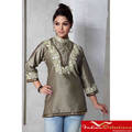 Art Silk Olive Green Kurti/Tunic (India)