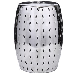 Handmade Silver Ceramic Garden Stool (China)