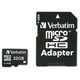 Verbatim 32GB MicroSDHC Memory Card with Adapter, Class 4