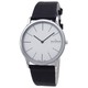 Skagen Men's Black Leather Strap Watch