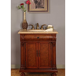 Low Price Silkroad Exclusive 32-inch Stone Counter Bathroom Vanity Lavatory Sink