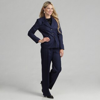 Evan Picone Women's 3-button Starburst Jacket Pant Suit