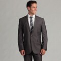 Kenneth Cole Reaction Men's Grey Striped 2-piece Suit