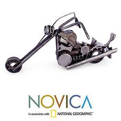 Huge Selection Recycled Auto Part 'Rustic Chopper' Sculpture (Mexico)