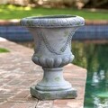 Christopher Knight Home Athenian 19-inch Grey with Green Moss Urn Planter