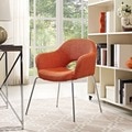 Saarinen Style Black Fabric Arm Chair