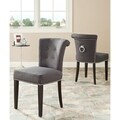 Safavieh Carrie Grey Polyester Side Chair (Set of 2)