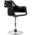 Zvauni Hydraulic Swivel Black Arm Chair