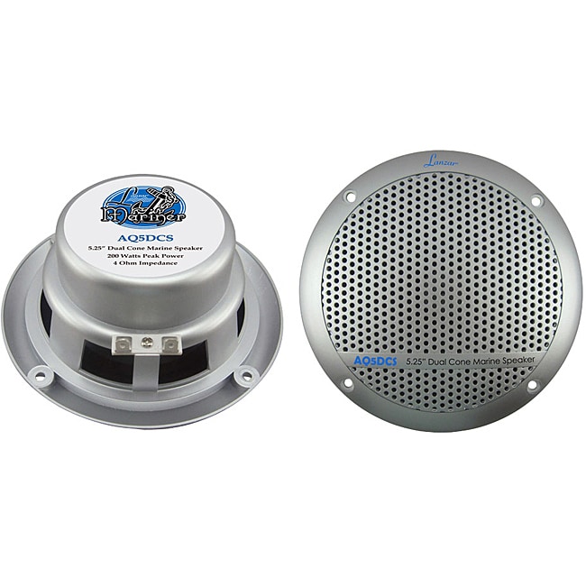 Lanzar Pair of 300W 5.25 Dual Cone Marine Speakers