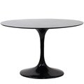 Eero Saarinen Style 48-inch Black Tulip Dining Table