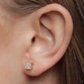 14k Gold 1ct TDW Certified Diamond Solitaire Earrings (I-J, I2-I3)