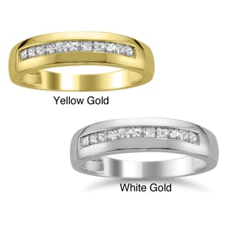 14k Gold Men's 1/2ct TDW Diamond Wedding Band (H-I, SI2-I1)