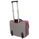 World Traveler Houndstooth Fashion Print Women's Rolling 17-inch Laptop Briefcase