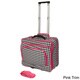 World Traveler Houndstooth Fashion Print Women's Rolling 17-inch Laptop Briefcase