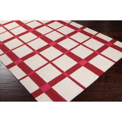 Country Living Hand-woven White High Kite Wool Rug (8' x 11')