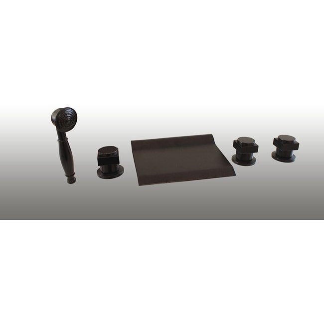 ... Rubbed Bronze 5 Piece Waterfall Bathroom Tub Shower Faucet Set eBay