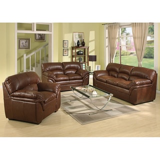 Richfield Premium Topgrain Leather Sofa, Loveseat, and Armchair Set Richfield Premium Topgrain Leather Sofa, Loveseat, and Armchair Set
