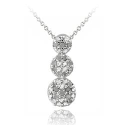 ... Silver 15ct TDW Diamond 'Past, Present, Future' Necklace (J, I3