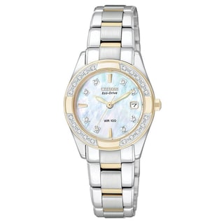 Citizen EW1824-57D Women's Eco-Drive "Regent" Two-Tone Diamond-Accented Watch