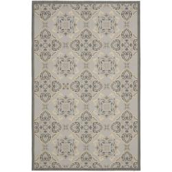 Buy  Safavieh Contemporary Light Grey/Anthracite Indoor Outdoor Rug (6'7 x 9'6)