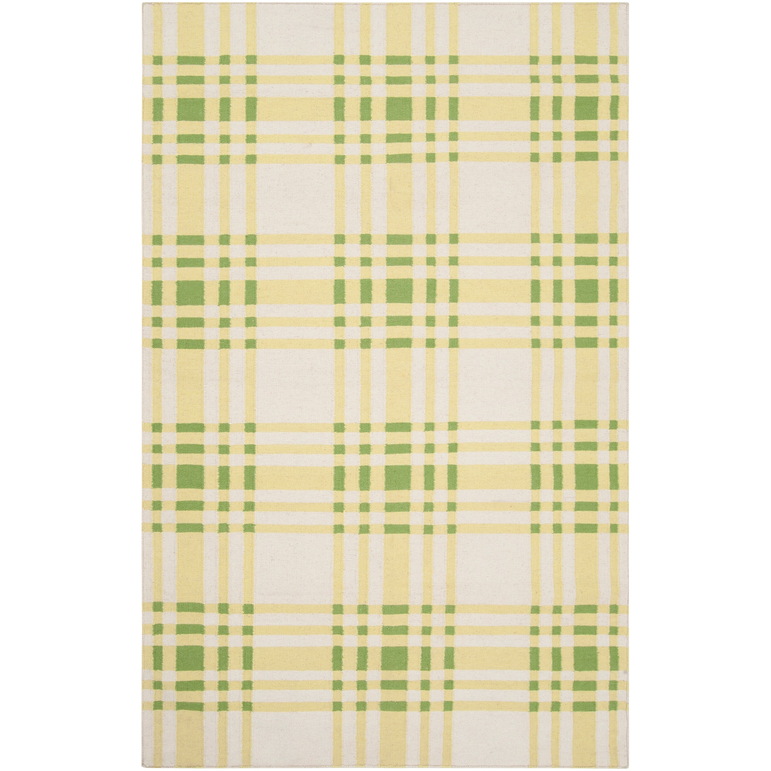 Country Living Hand-woven Green High Kite Wool Rug (8' x 11')